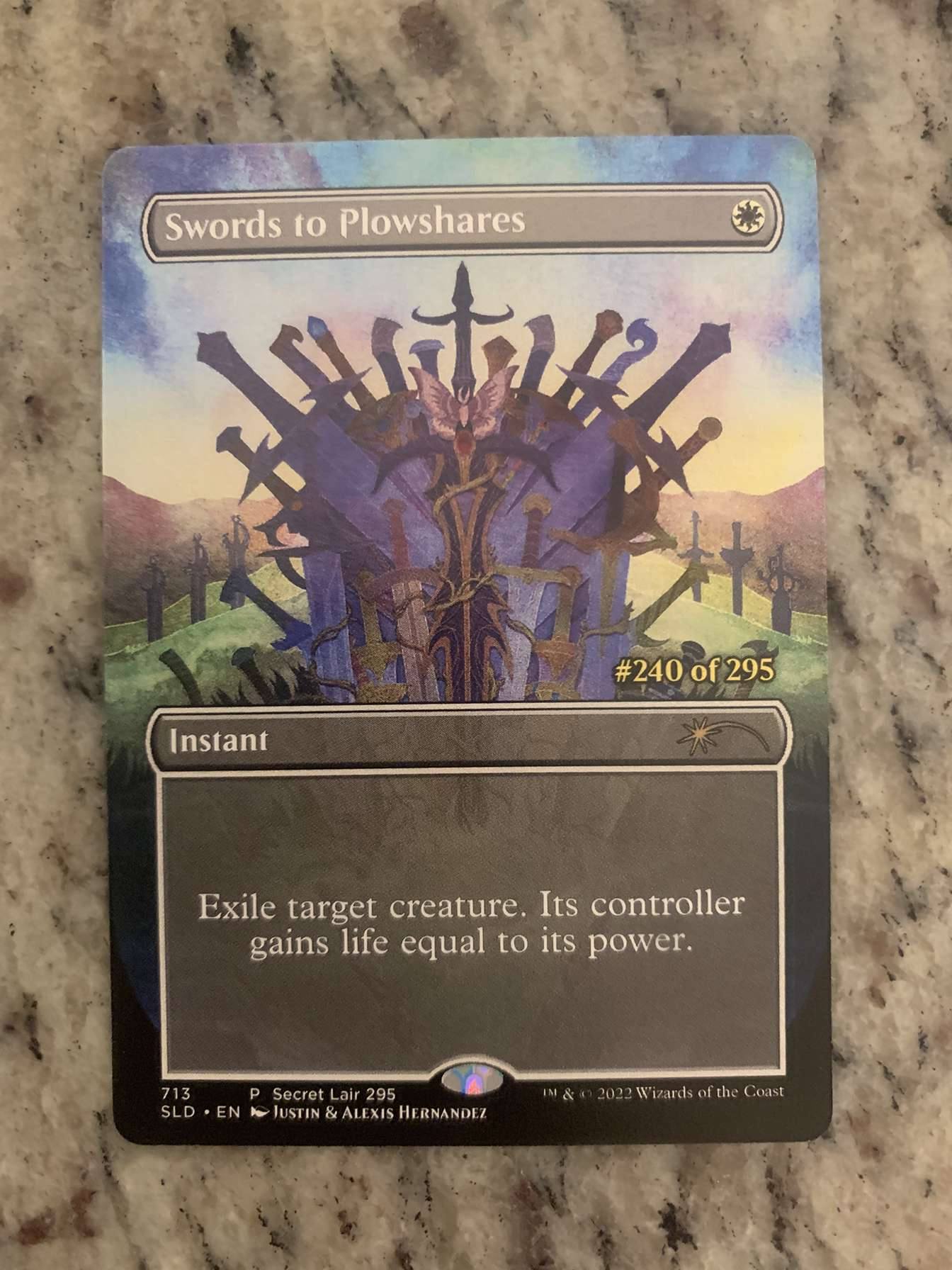 Signed Secret Lair 295 Swords to Plowshares for sale
