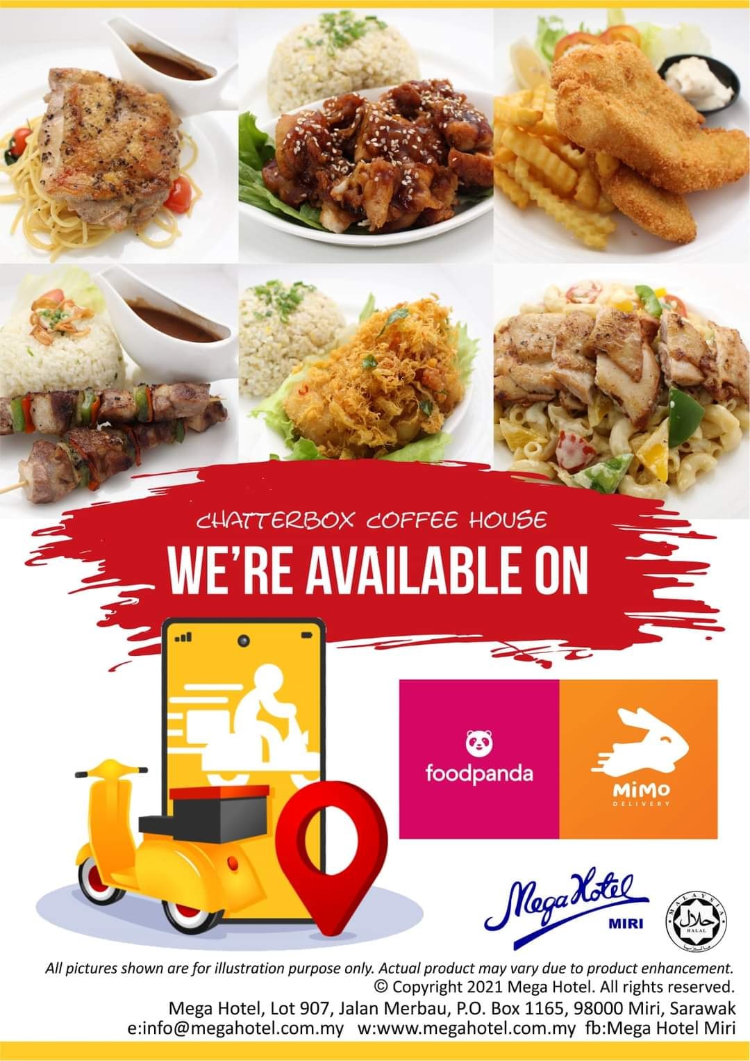 Mega Hotel Miri We Are Available At Your Doorstep Daily From 10 00 Am To 8 00 Pm Find Out More On Our Food Delivery Menus From Foodpanda Or Mimo Facebook