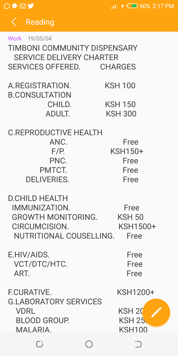 Timboni community Health centre