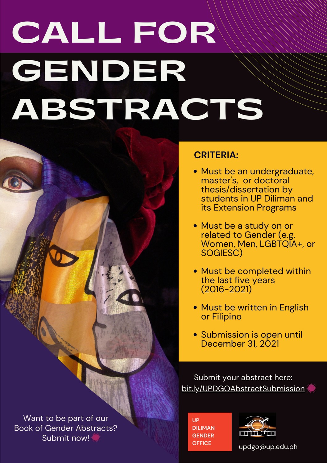 UP Diliman Gender Office - 📣CALL FOR GENDER ABSTRACTS 📣 The UP Diliman ...