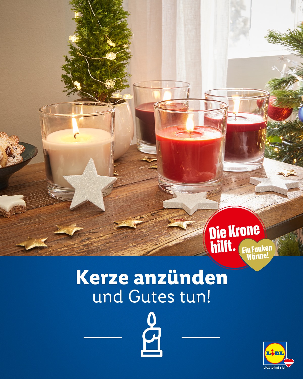 Hilf mit und verschenke einen Funken Wärme! Ab heute findet ihr verschiedene Kerzen und Duftkerzen von „Melinera