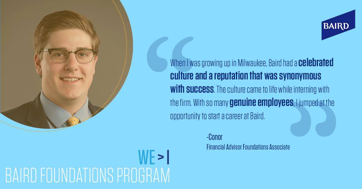 Baird - Conor Quick recently graduated the Foundations... | Facebook