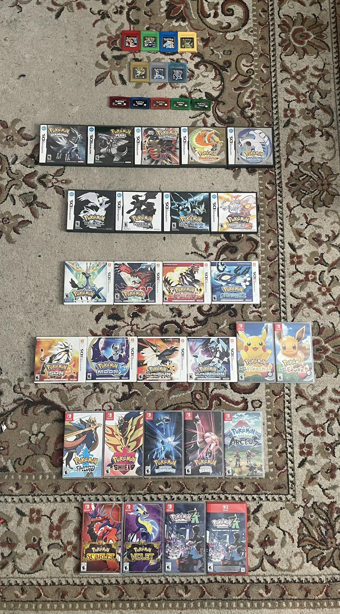 Pokemon generations 1-9 overview