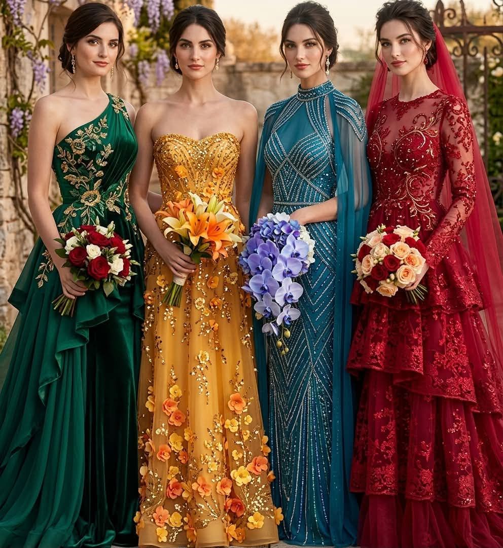 Which dress color would be hardest to take your eyes off at a wedding?