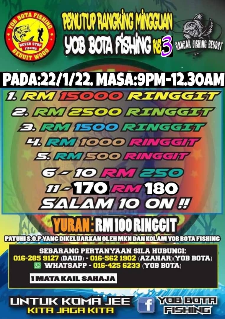 Assalamualaikum dan salam sejahtera🎣... - Yob bota fishing | Facebook
