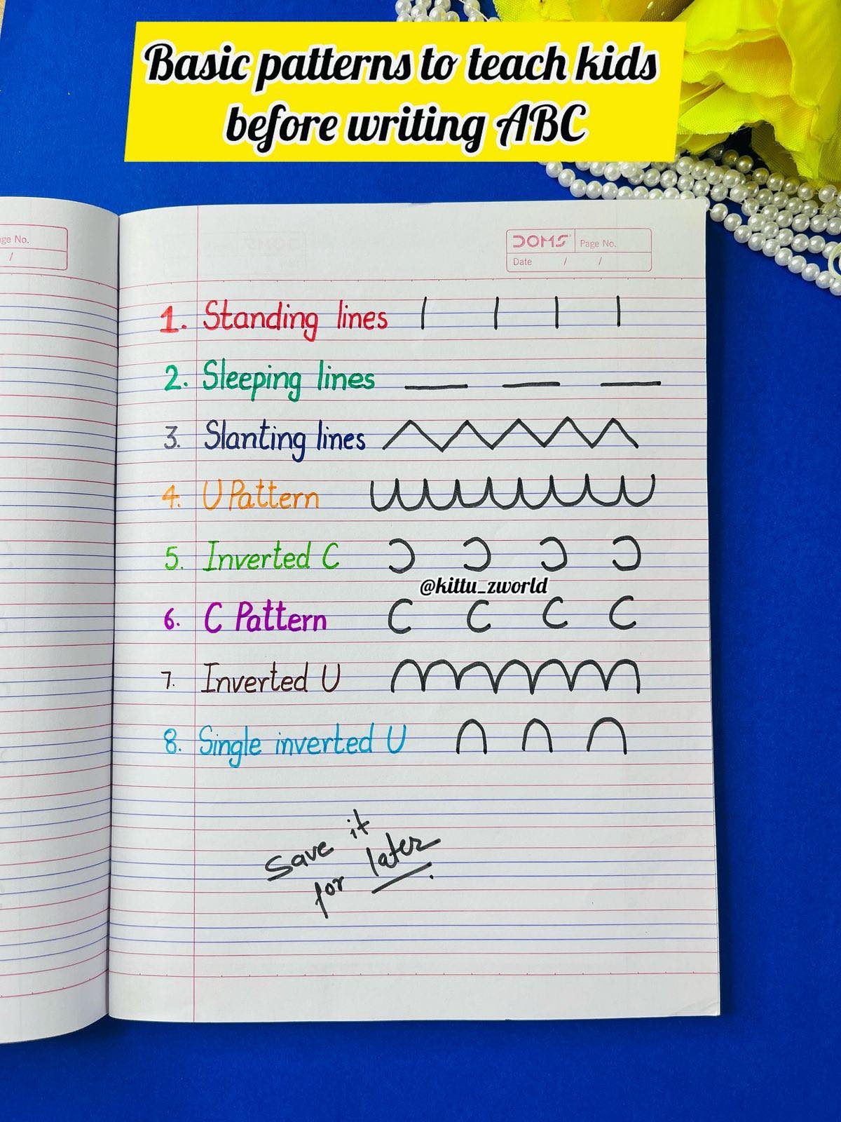 Renu - #fblifestyle ️ Basic Patterns for Kids Before Writing ABC ️ ...