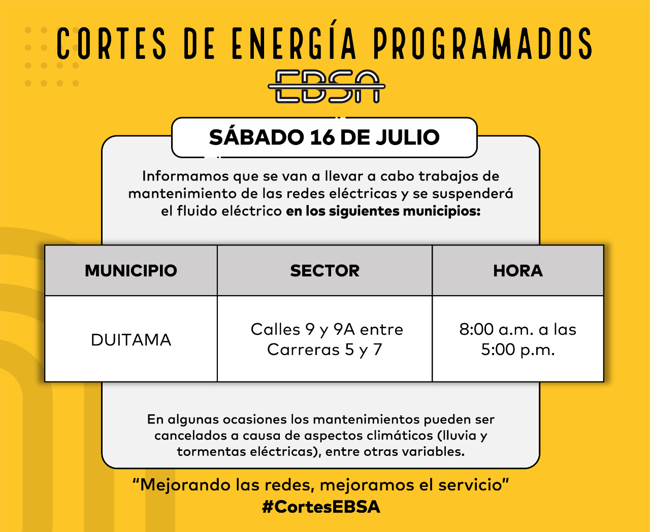 🕯 #CortesEBSA ǁ Entérate de las... - Ebsa Pura Energia | Facebook