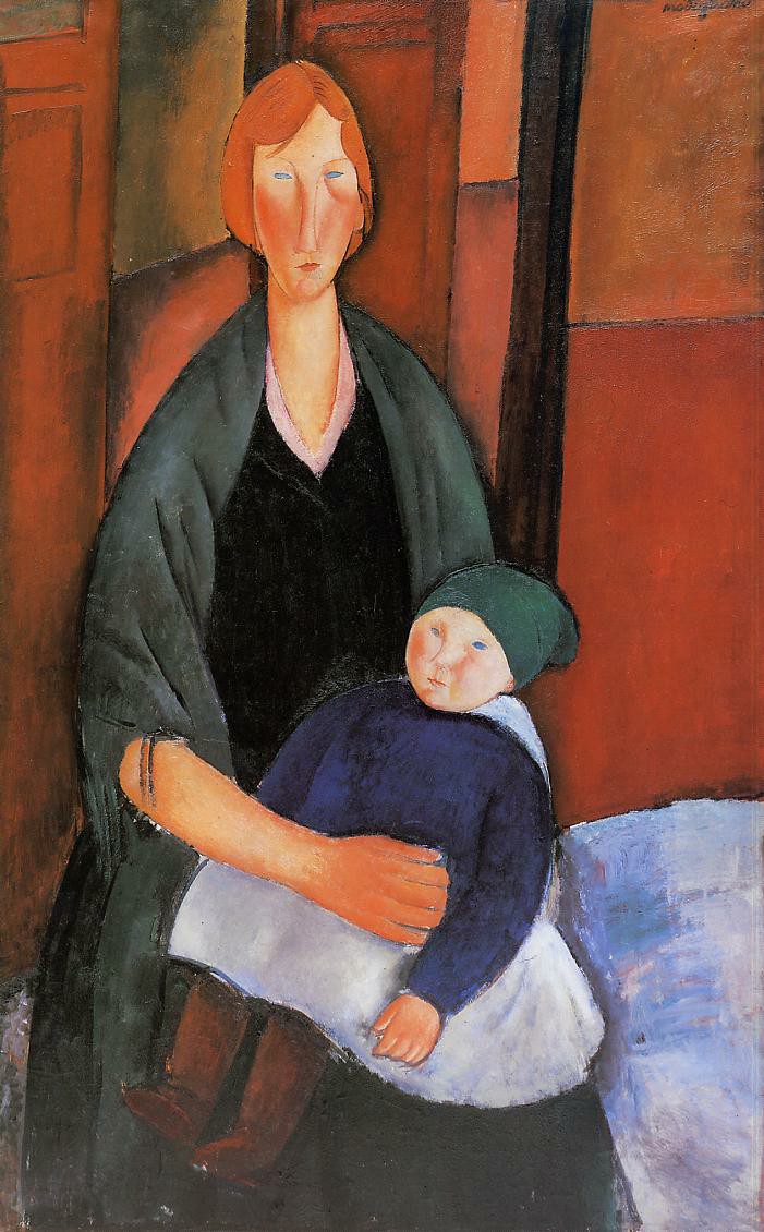モディリアーニ リトグラフ GYPSY WOMAN WITH A BABY モディリアーニ
