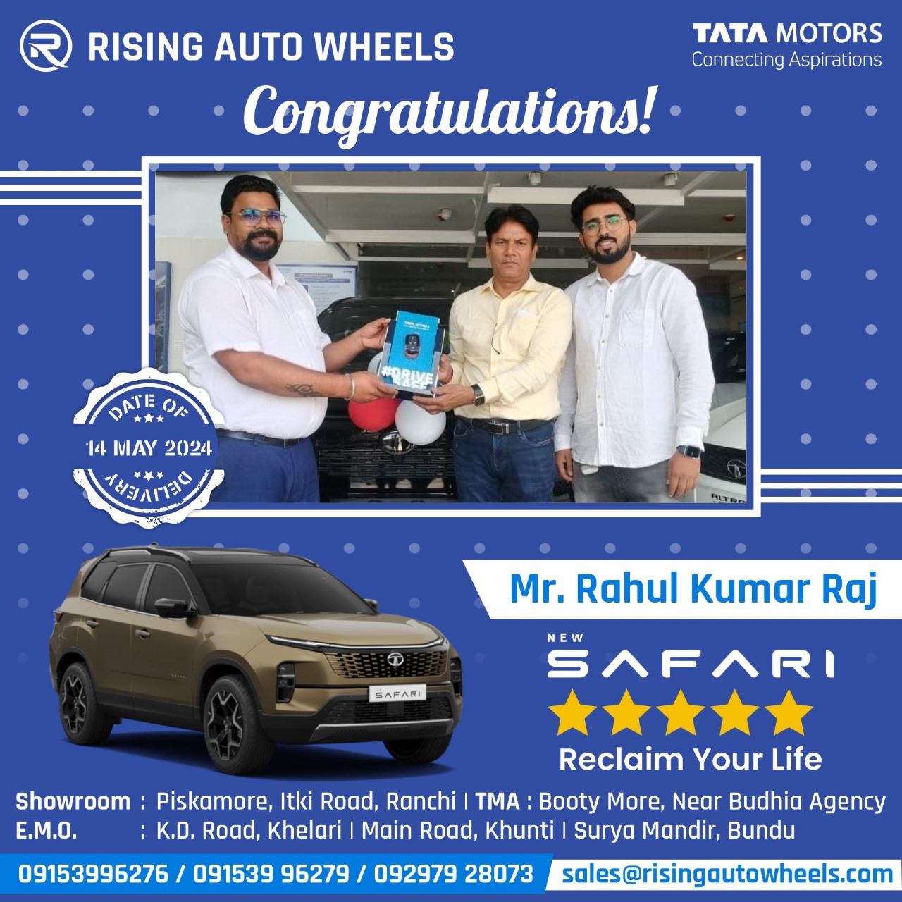 Rising - We Extend our heartiest CONGRATULATIONS to Mr. Rahul Kumar Raj ...