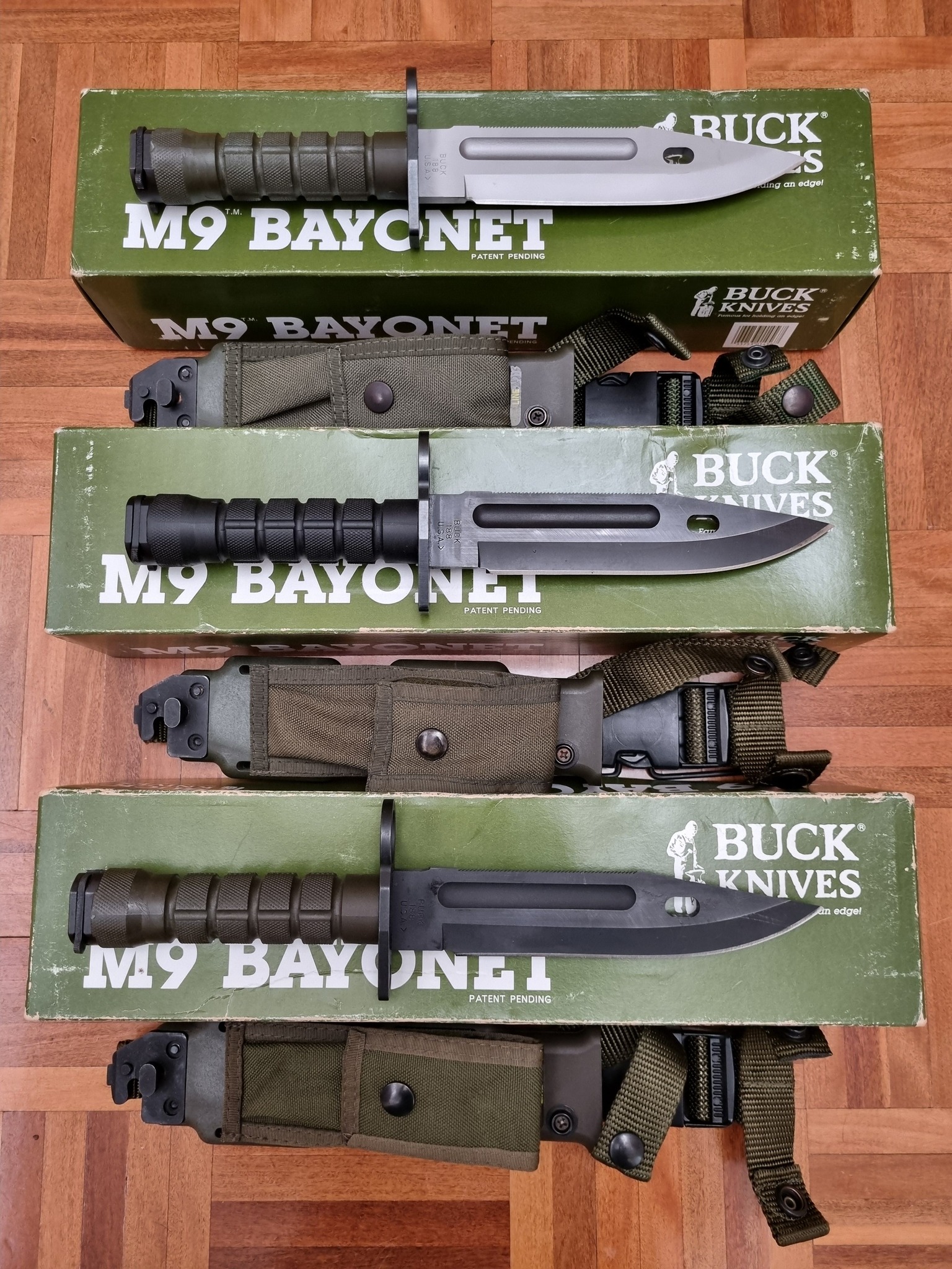 Rare 1987 Buck M9 commercial bayonet with black oxide finish