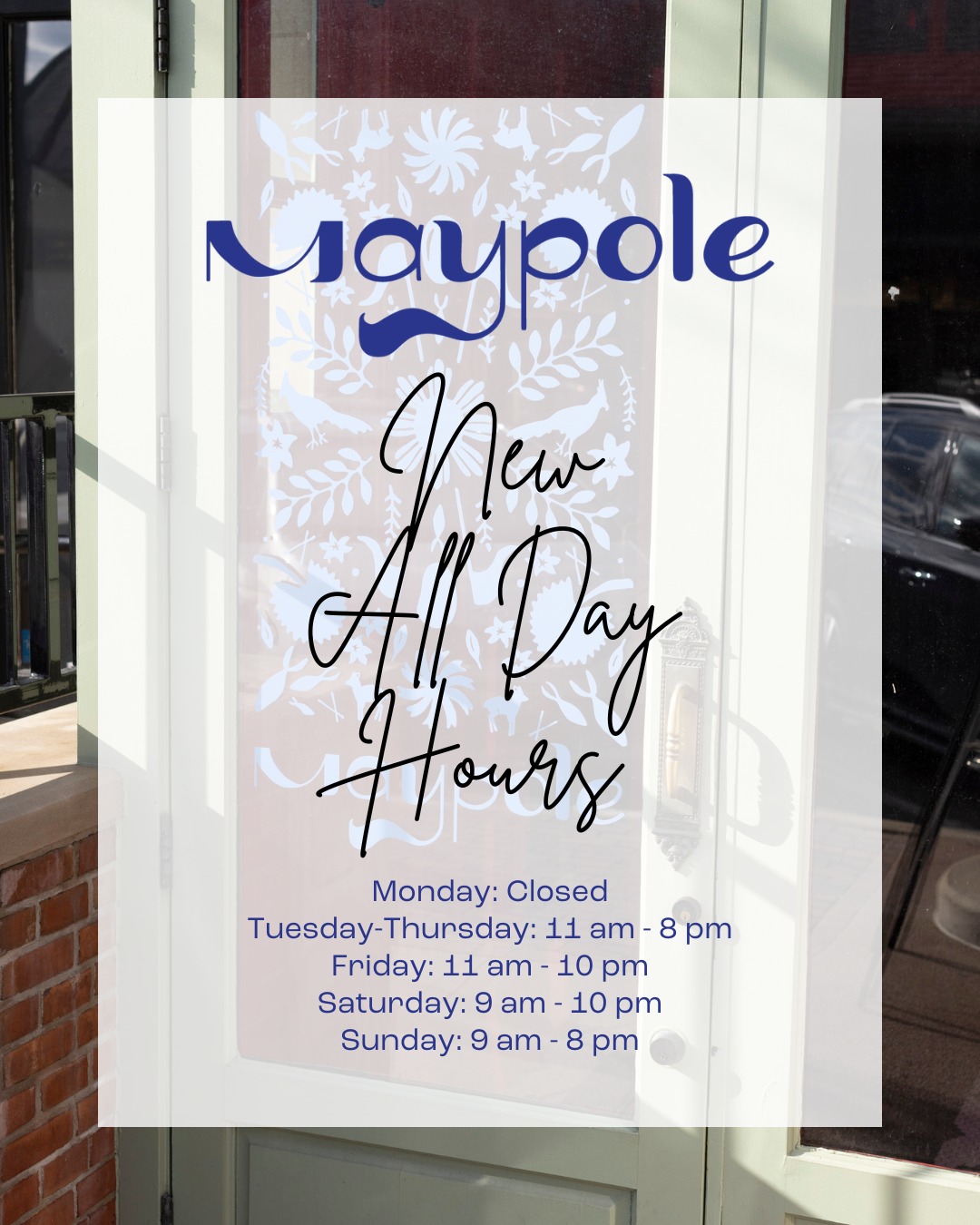 📢 Exciting News! 📢 We are now... - Maypole Bar + Restaurant | Facebook