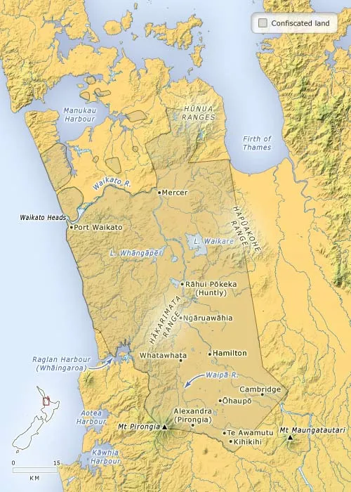 Aotearoa New Zealand History | Confiscation of Māori land, Waikato ...
