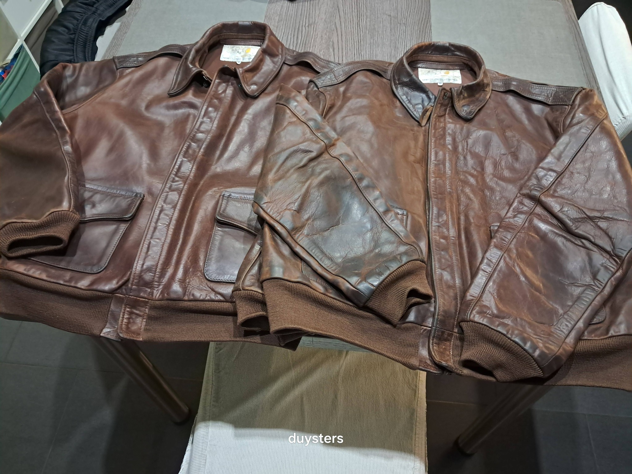 What is the manufacturing date and leather type of Aero Leather 