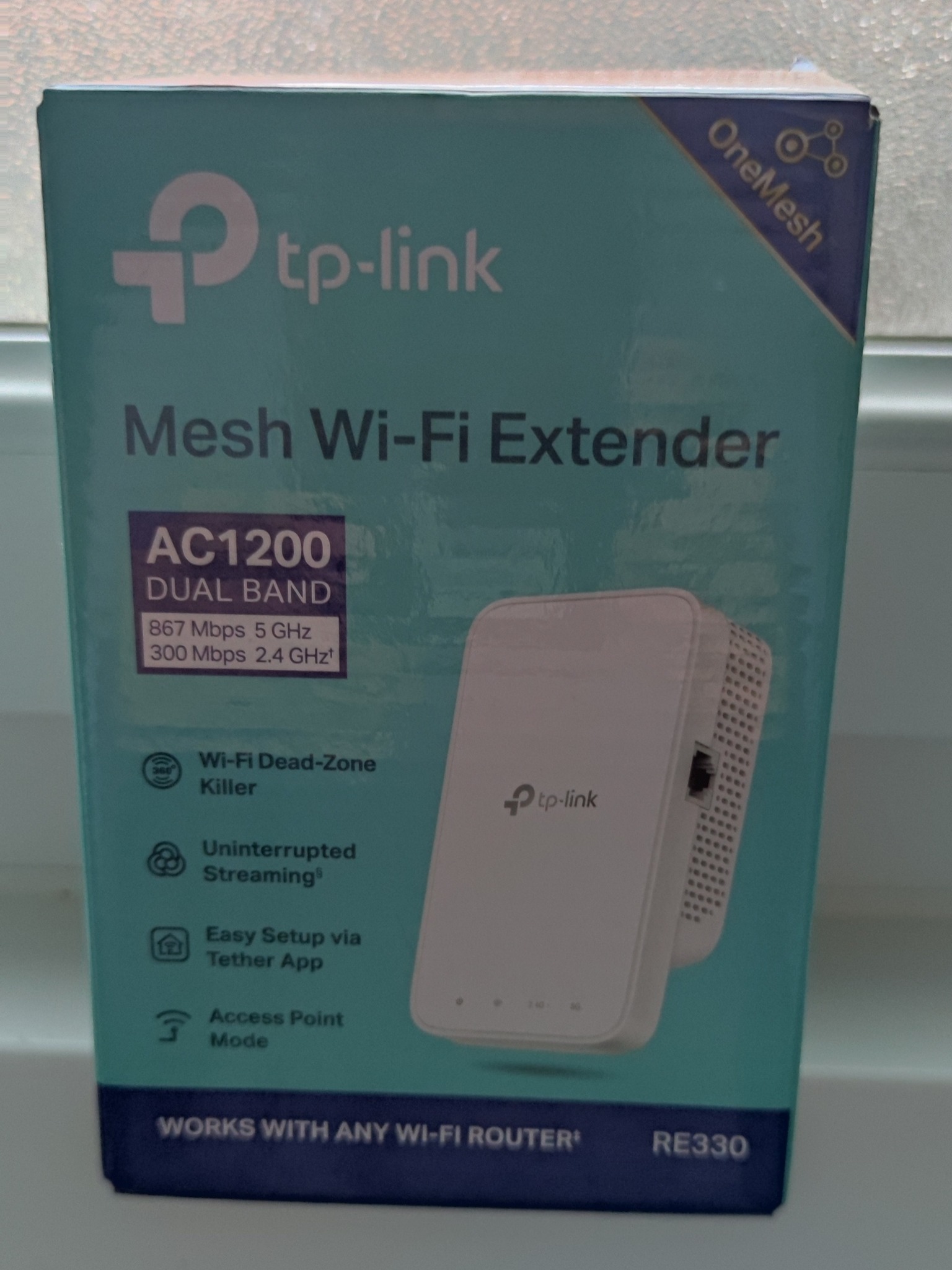 Répéteur WiFi RE330 AC1200 Mbps - Amplificateur Signal Avec Port Ethernet Gigabit, Compatible Toutes Box