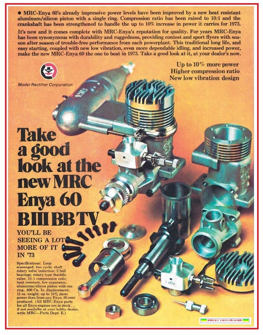 What is the nut size for Enya 60-III model 7033 engine?