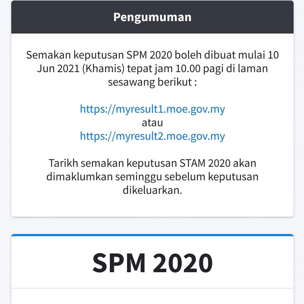 Keputusan Spm 2020 Dah Keluar Hari I Love Sungai Besar Facebook