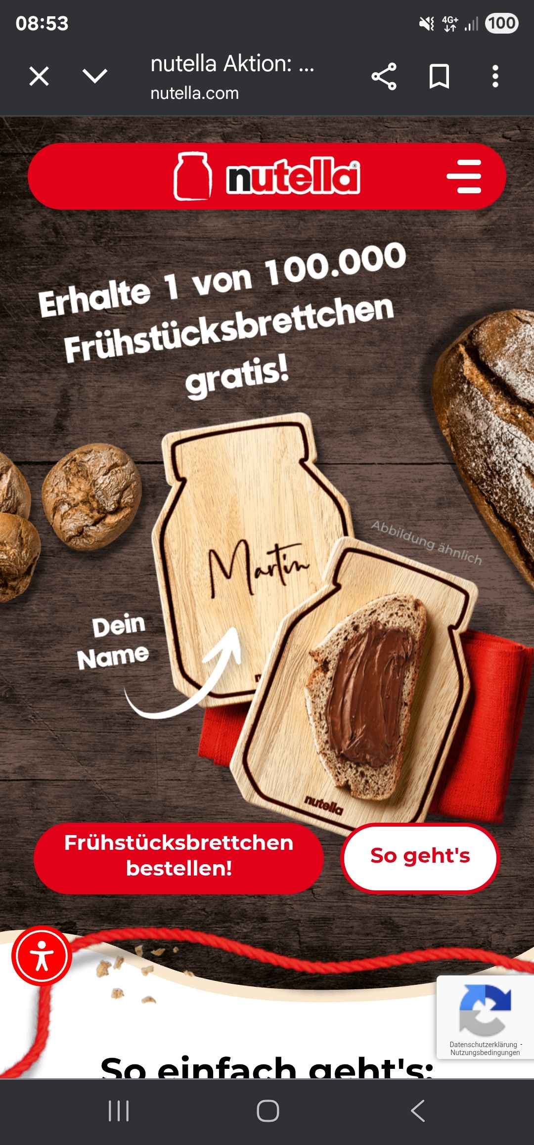 nutella Aktion: Frühstücksbrettchen gratis sichern! | nutella® Deutschland
