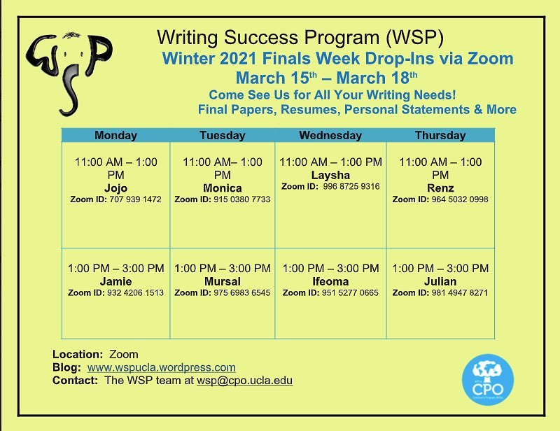 ‼️WSP IS OPEN FOR DROP... - Writing Success Program at UCLA | Facebook