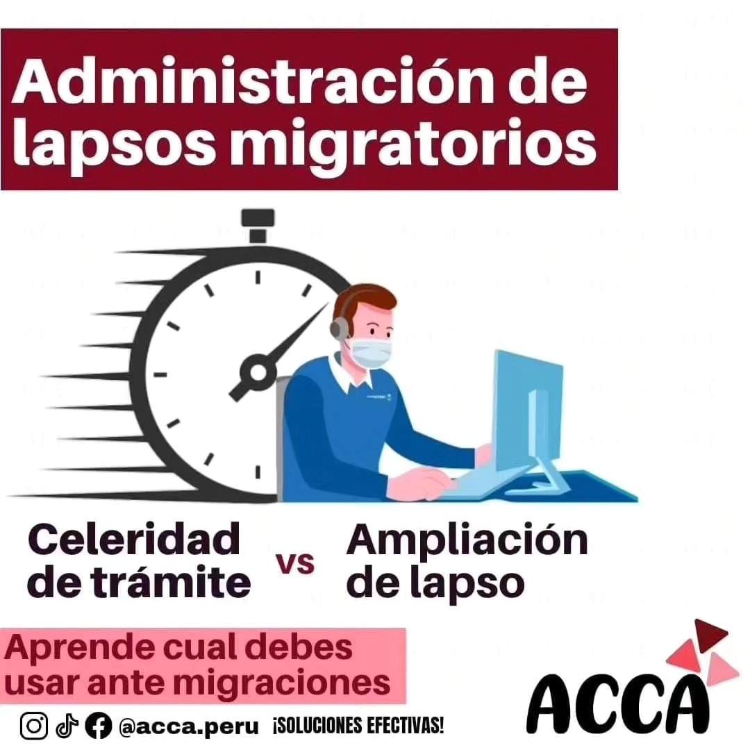 ACCA - Cada procedimiento migratorio conlleva un lapso...