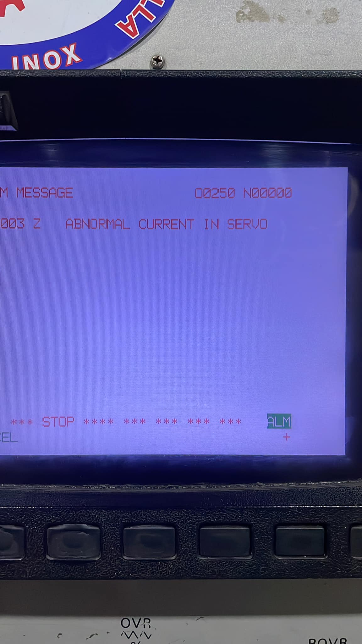 What could be causing the error on Mori Seiki SL25 control