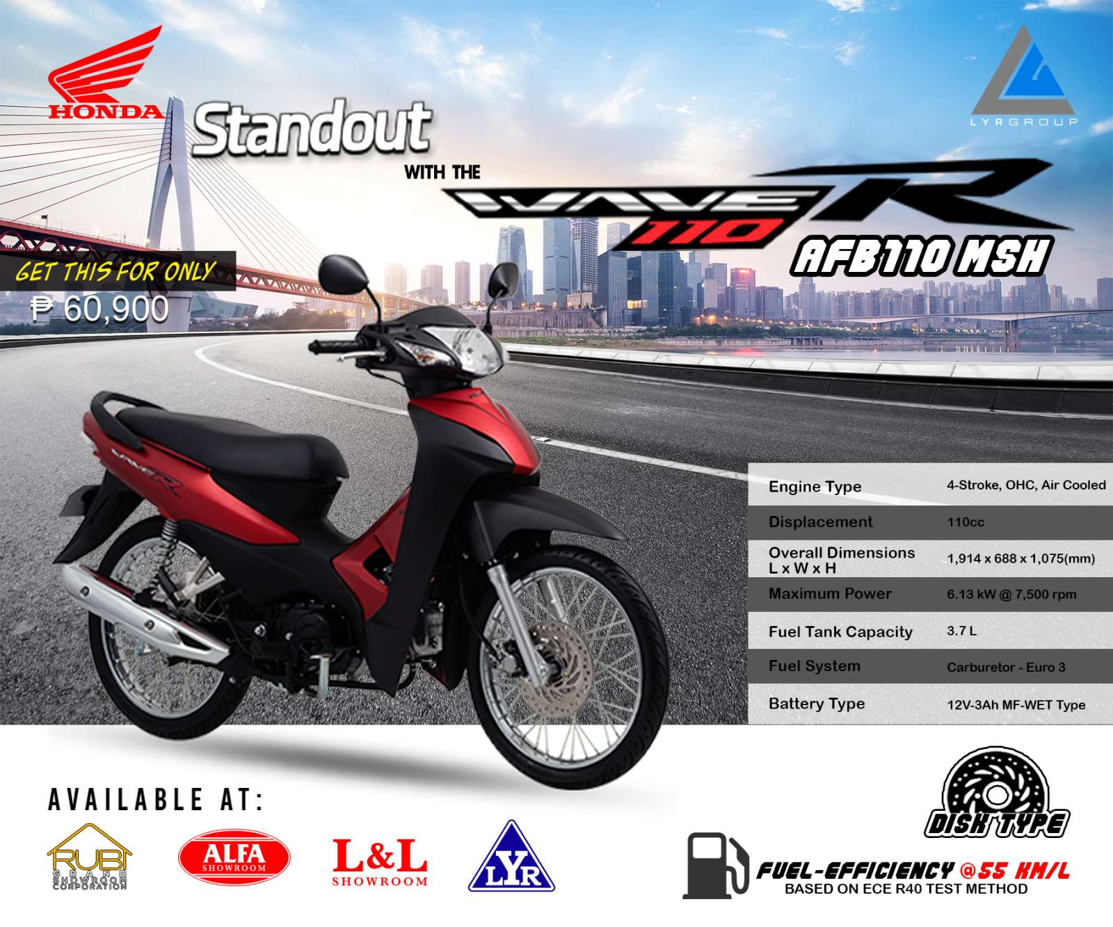 Honda Wave 110R kayang sumabay... - LYR Marketing Corporation