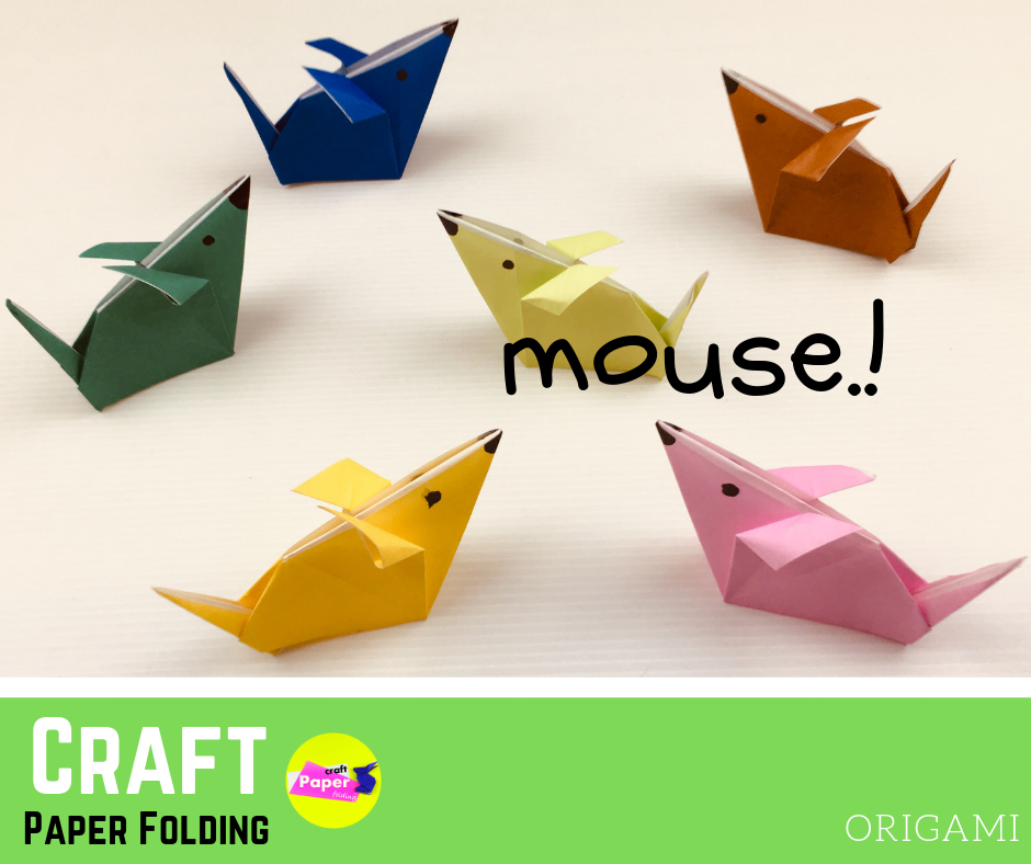 Craft Paper Folding - How to Make a Paper Mouse ? || Easy Paper Mouse ...