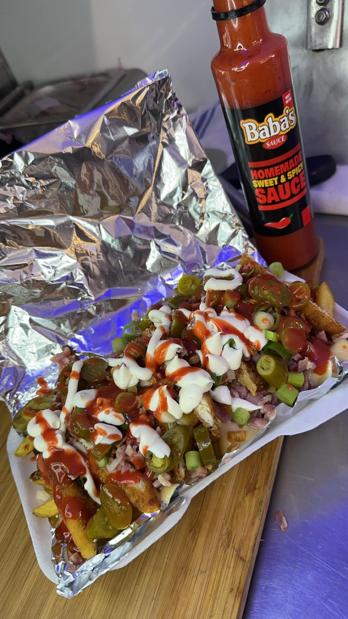 Smeaton Chippy - . SPICEY CHICKEN LOADED FRIES