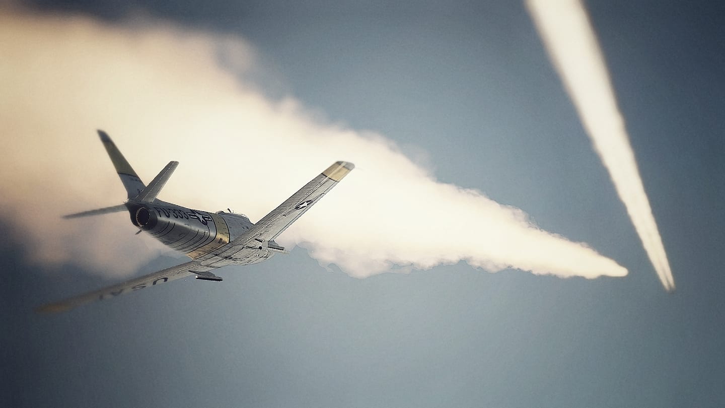 F-86 Sabre shooting a GAR-8 (later... - DCS World Screenshots