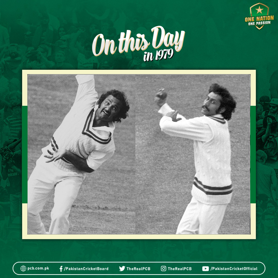Pakistan - 🗓️ #OnThisDay in 1979, Mushtaq Mohammad and Wasim Raja ...