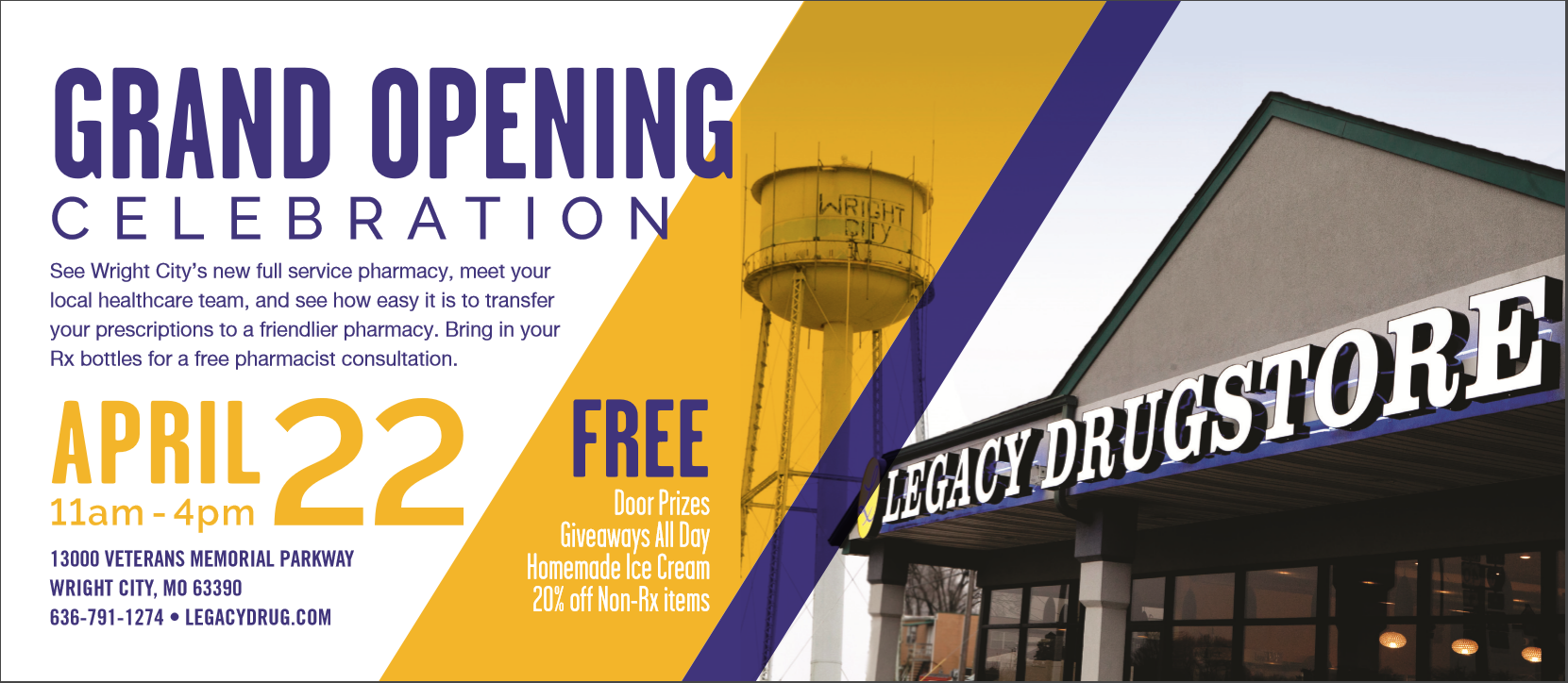 Grand Opening today! Raffle prizes... - Legacy Drugstore | Facebook