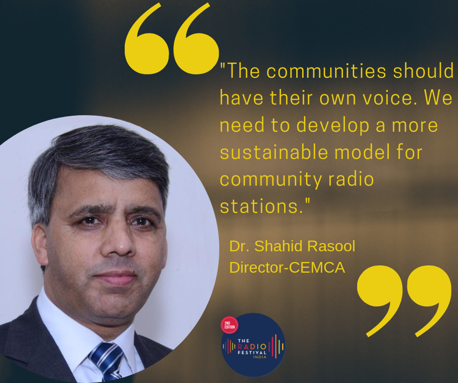 Dr. Shahid Rasool, Dircetor-CEMCA,... - The Radio Festival