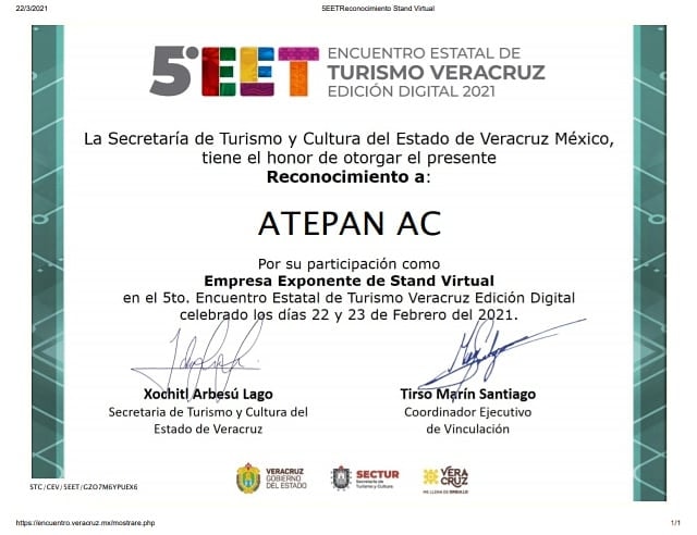 Atepan AC - Les compartimos la constancia que nos hicieron...