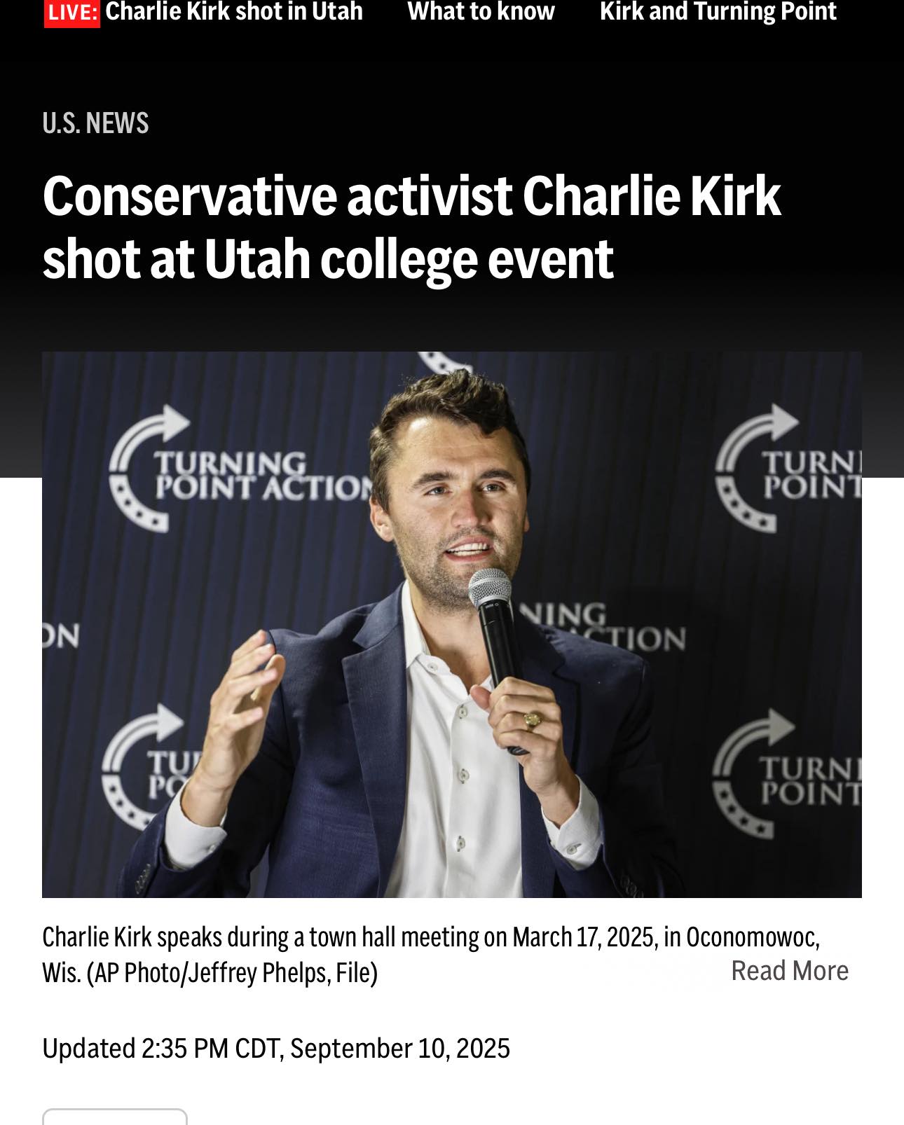 BREAKING NEWS: Charlie Kirk was just... - Elodia Reyna Rojas | Facebook