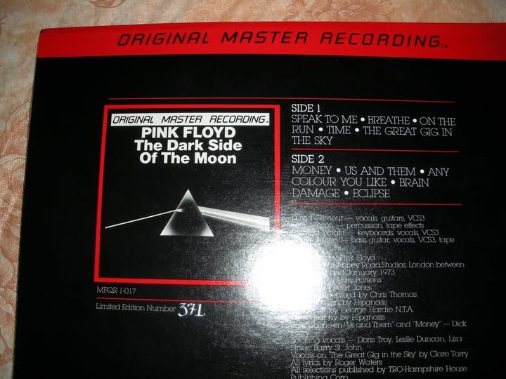 Mobile Fidelity Sound Lab UHQR pressing-Pink Floyd-Dark Side Of