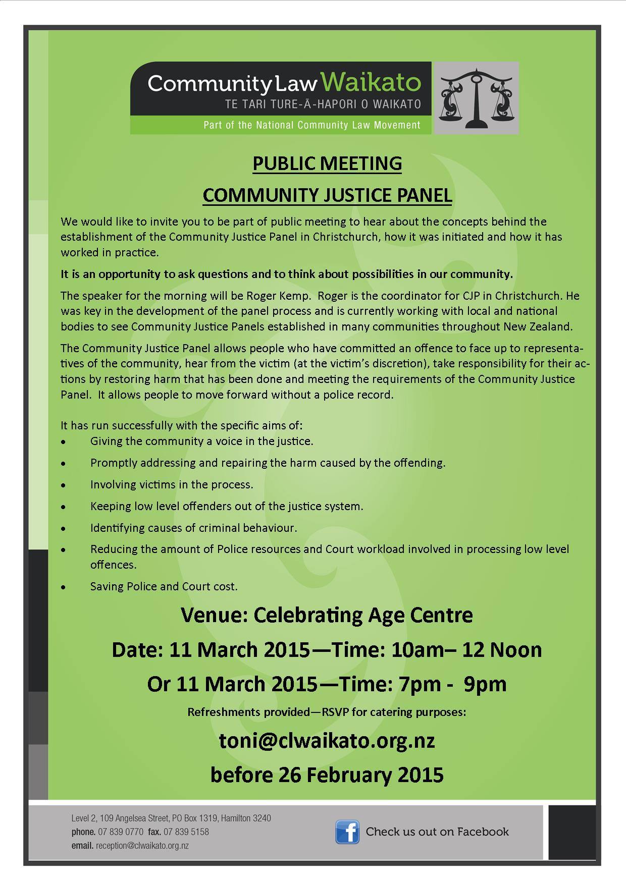 Community - Community Law Waikato would like to invite you to be a part ...