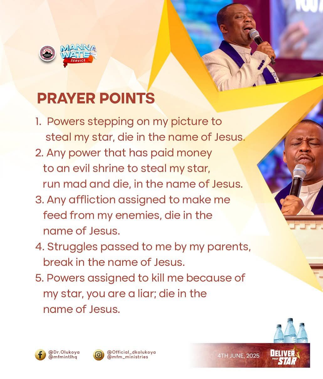 Mountain Of Fire 🔥 and Miracles Ministries Worldwide | PRAYER POINTS FROM | Facebook