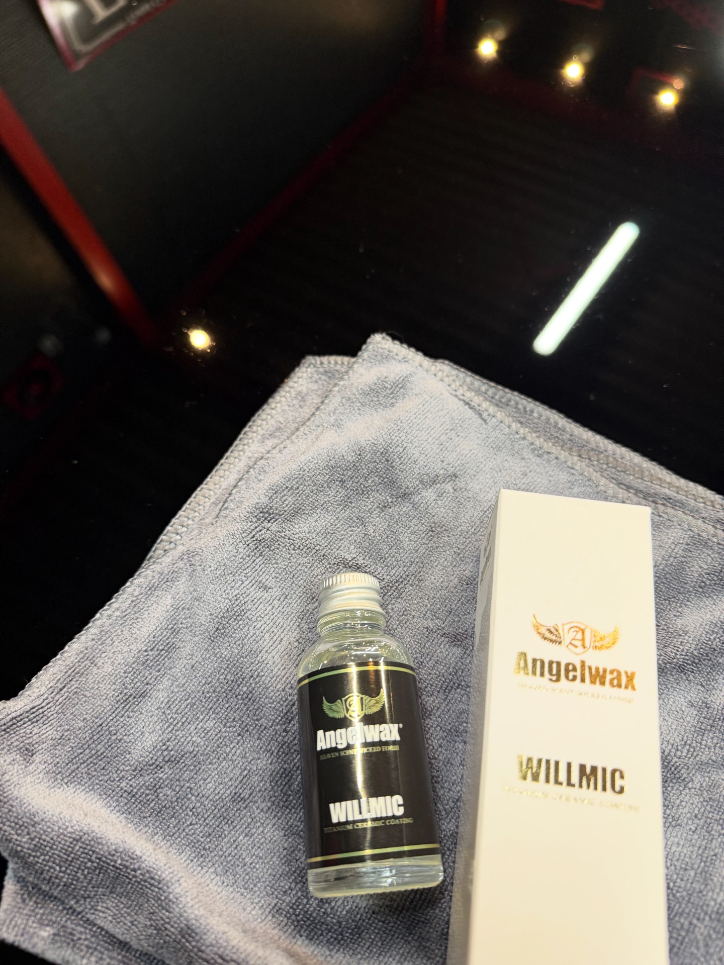 Angelwax WILLMIC チタニウムセラミックコーティング 30ml 先日からお預かりの210クラウン かなり汚れた状態から予算に応じた施工