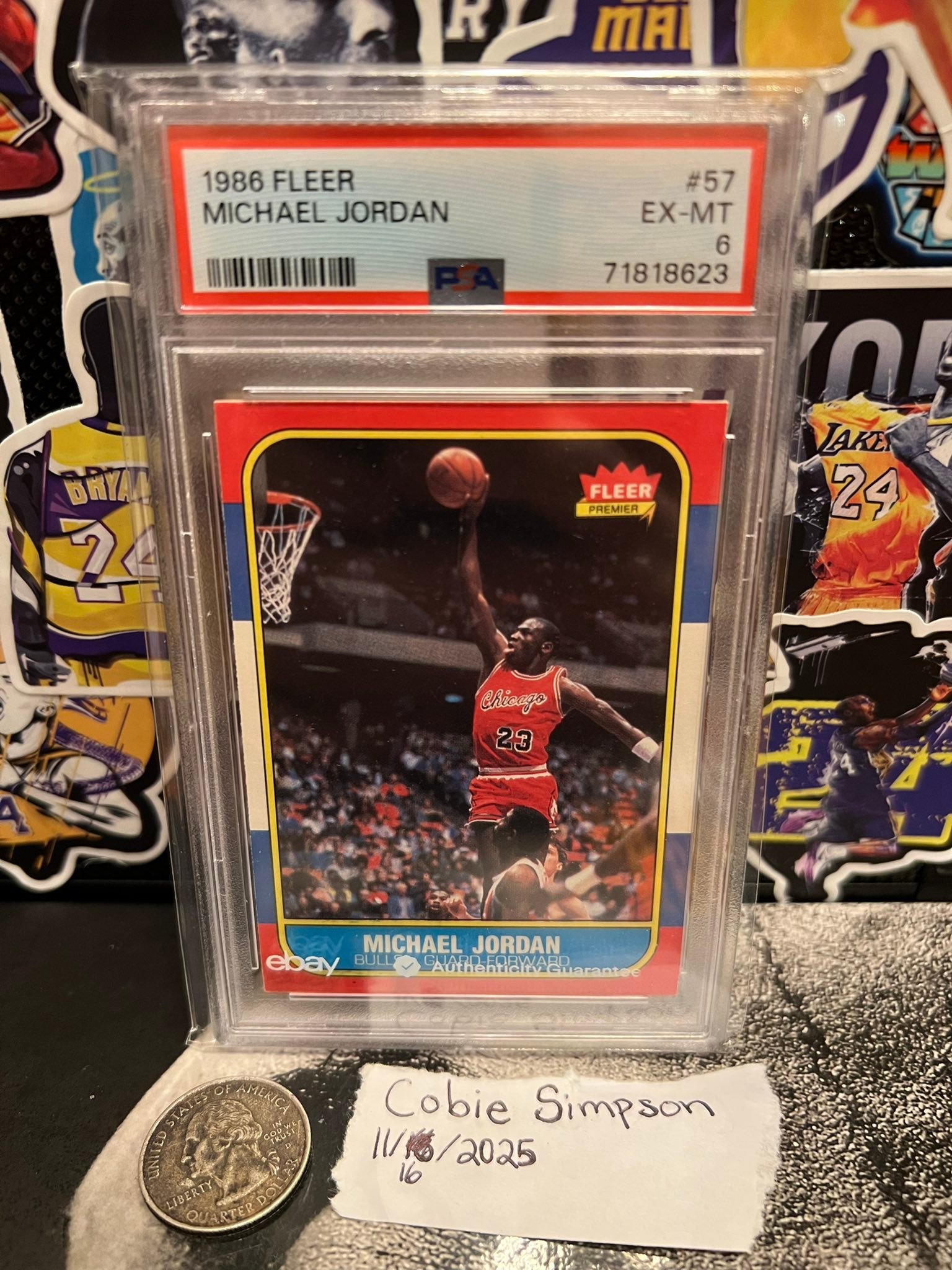 1986 Fleer Michael Jordan rookie card PSA 6 for sale