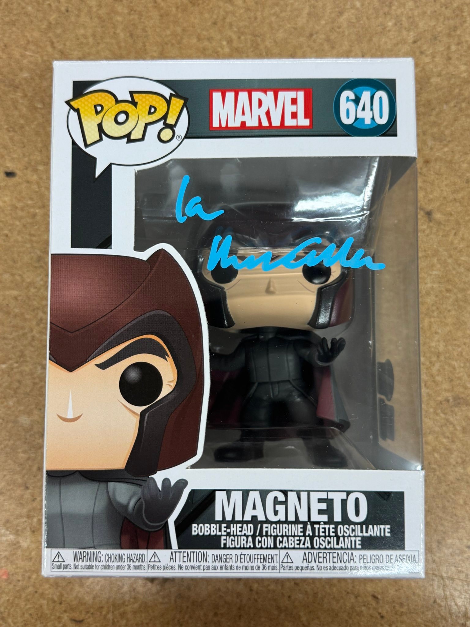 Ian McKellen signed Magneto Funko authenticated by Beckett