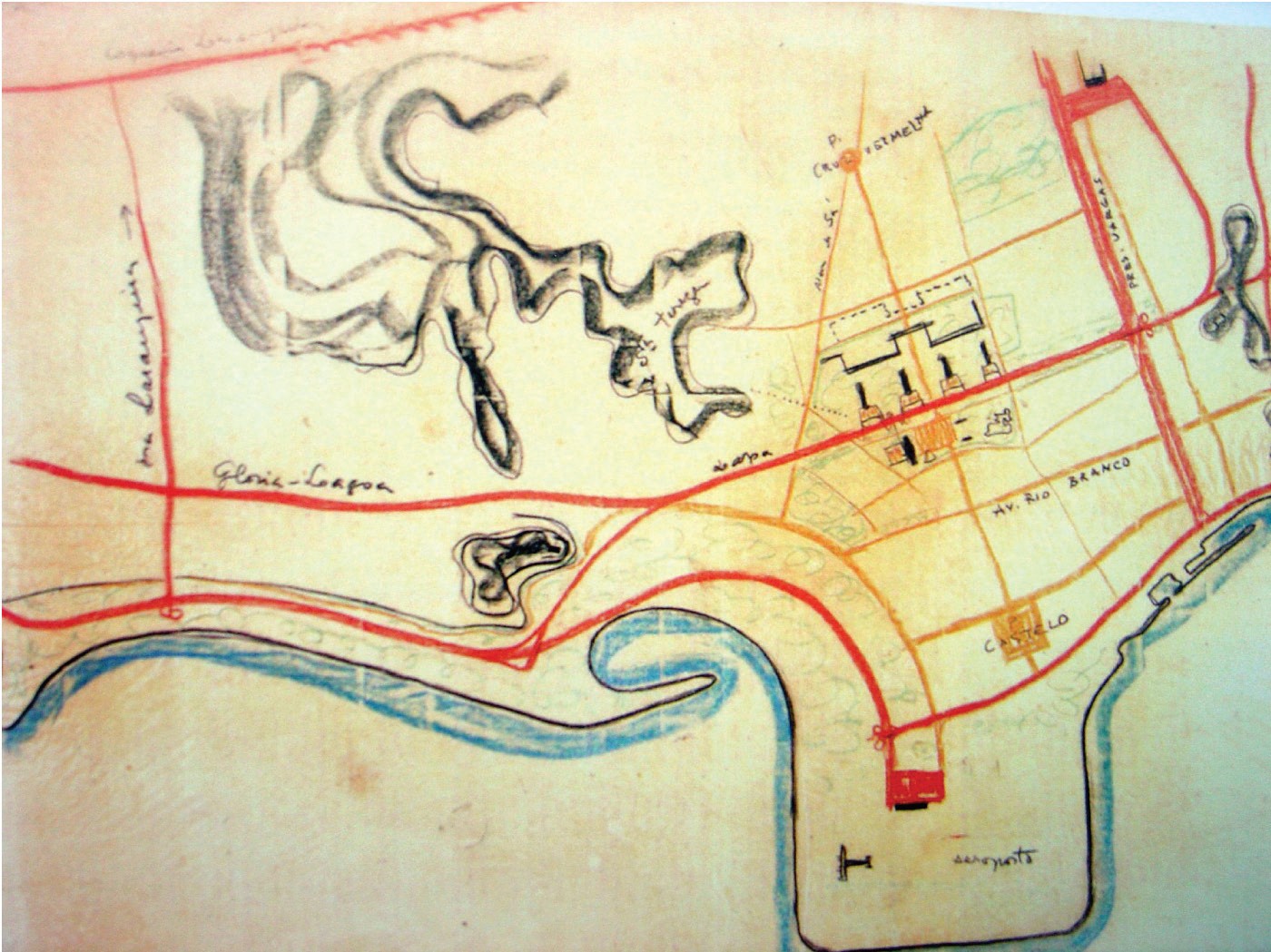 Alameda Editorial - 📸: Croquis do Plano Urbanístico de 1948 norteado ...