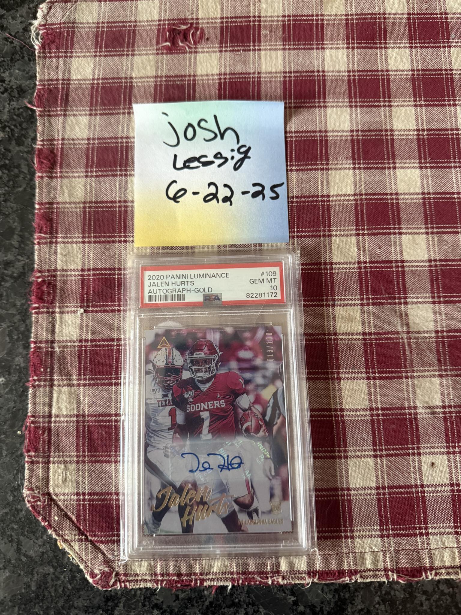 Any birds fans? 2020 Luminance hurts Gold. 13/100 psa 10 $250 obo 