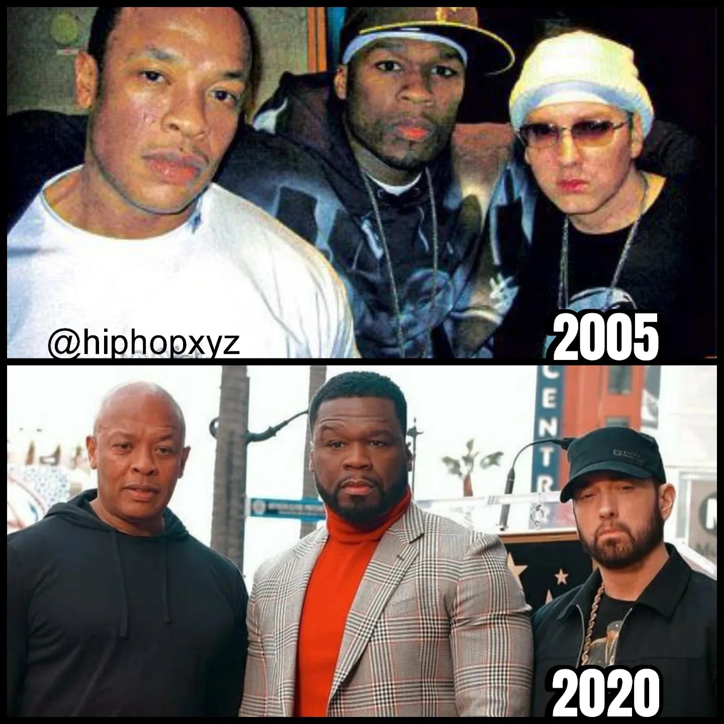 Dr Dre, 50 Cent and Eminem 🐐🐐🐐 Follow @hiphopxyz_ for more