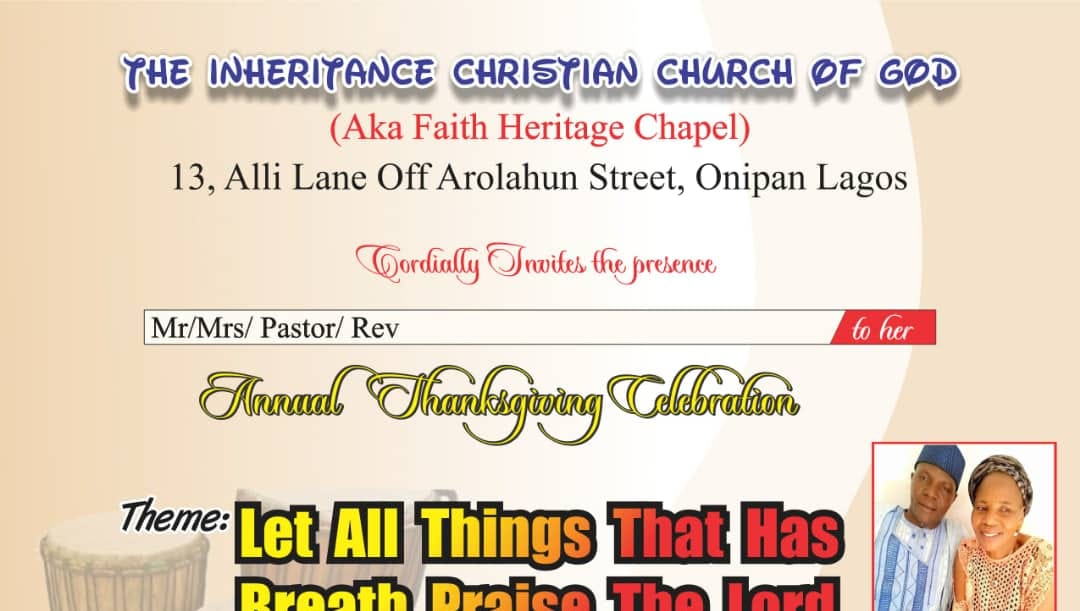 The inheritance Christian Church of God