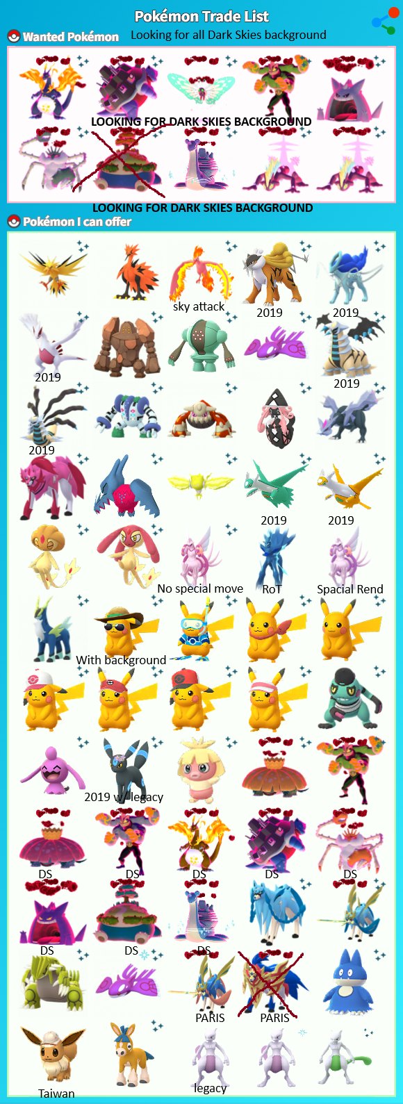 Pokémon PTC Go - Shiny Gigantamax Background Dark Skies