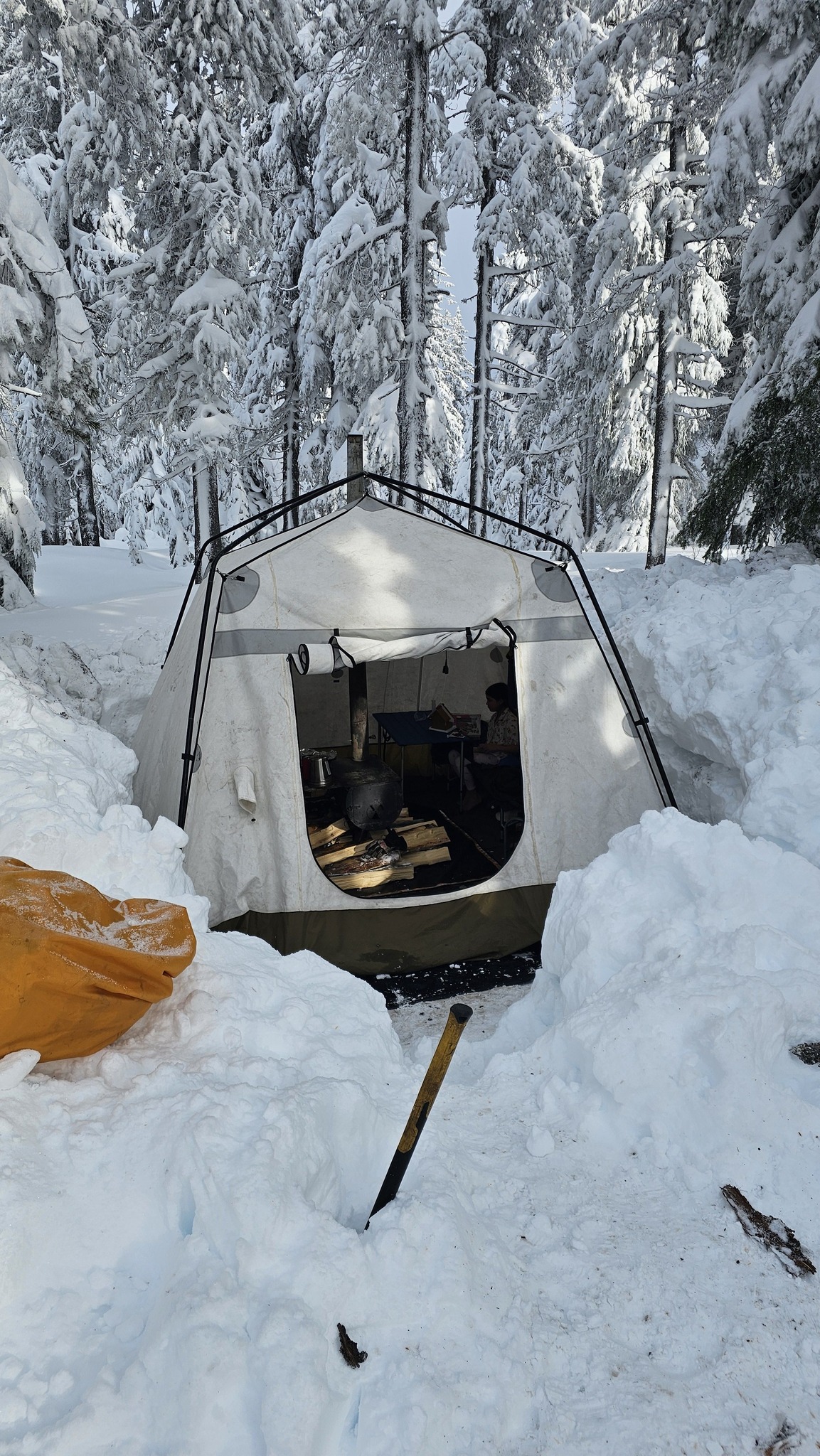 sommer zelt SPORTARC Leichtes Rucksackzelt 2 Personen Ultraleicht Camping Innennetz Schlaf Schnellaufbau Reise Wandern Mesh Zelt Sport & Pop Up Canopies VS Zelt-Heringe Maße (in Meter):4x4x4
