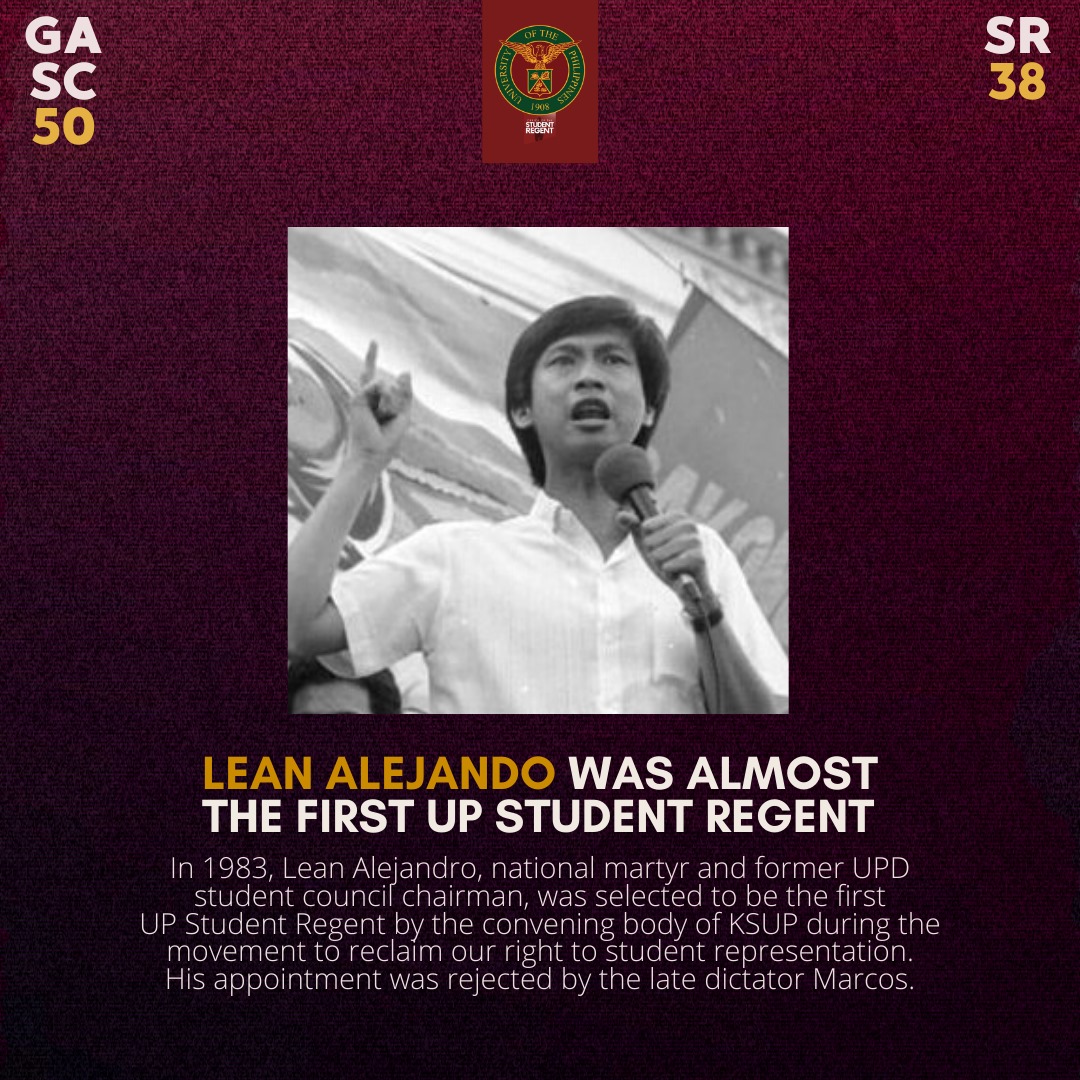 IN HISTORY: Lean... - UP Diliman University Student Council | Facebook
