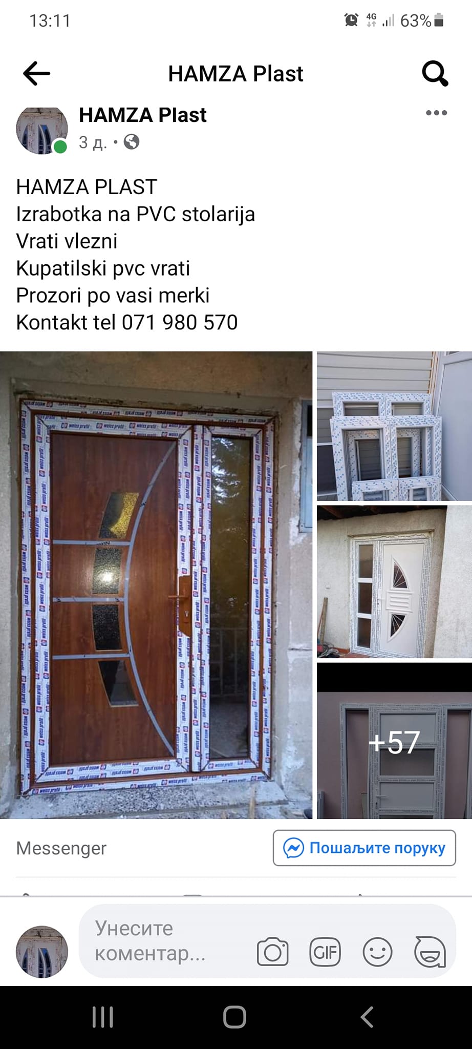 HAMZA Plast - Izrabotka i montaza na pvc prozori Vlezni... | Facebook