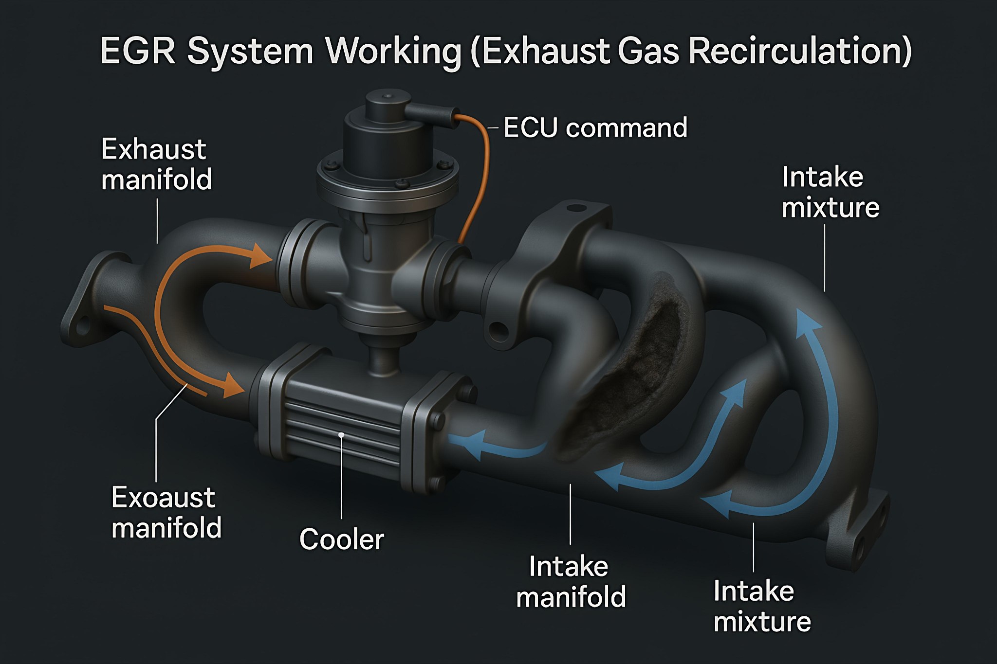 How its Works | This diagram illustrates a turbocharged gasoline engine ...