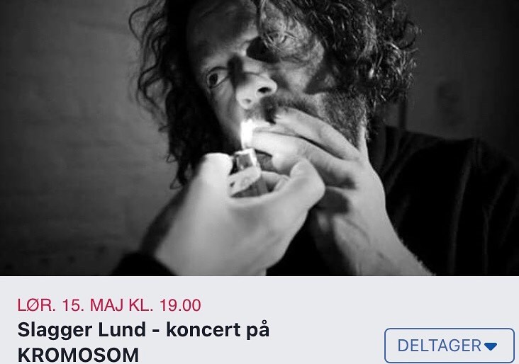 Slagger Lund - LIVE PÅ KROMOSOM - AARHUS - 15. maj 19:00....