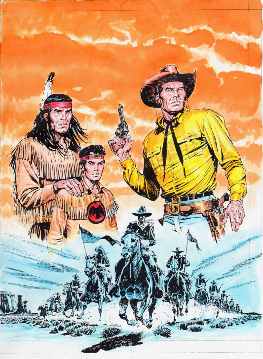 Tex - Sotto il segno di Claudio Villa - Copertina originale dell'albo ...
